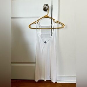 Old Navy Women’s White Tank Top w/ Crochet-Panel Back Size XS